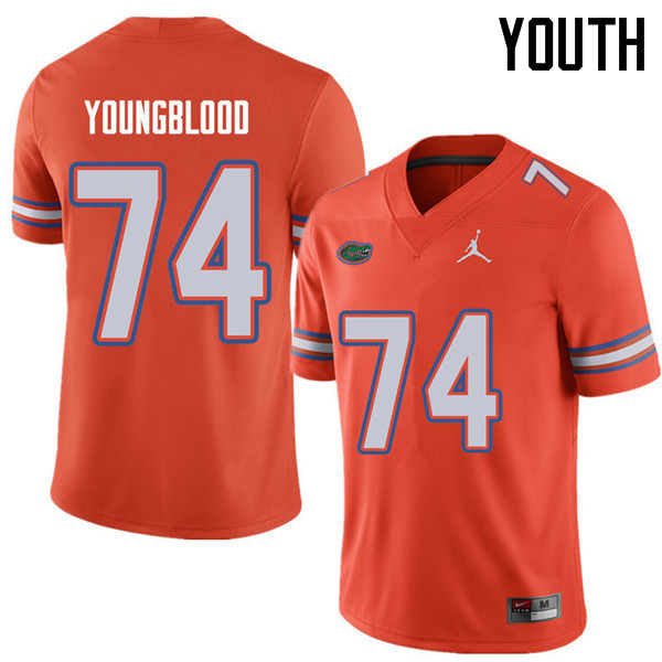 Jordan Brand Youth #74 Jack Youngblood Florida Gators College Football Jerseys Sale-Orange